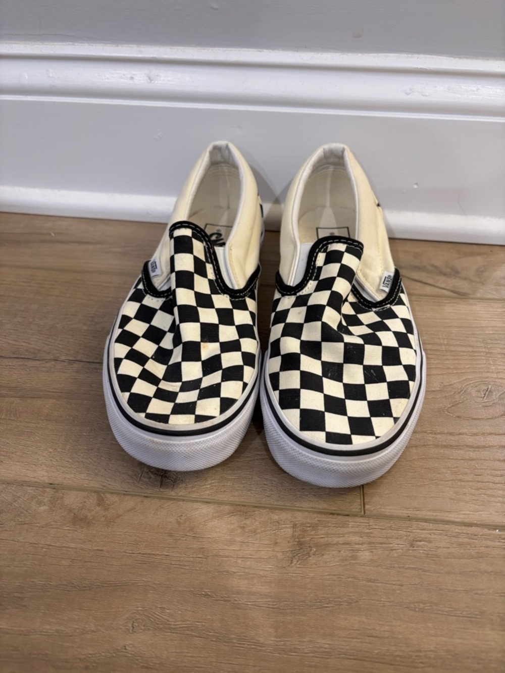 Vans Checkerboard Slip-On Sneakers - Black & White
